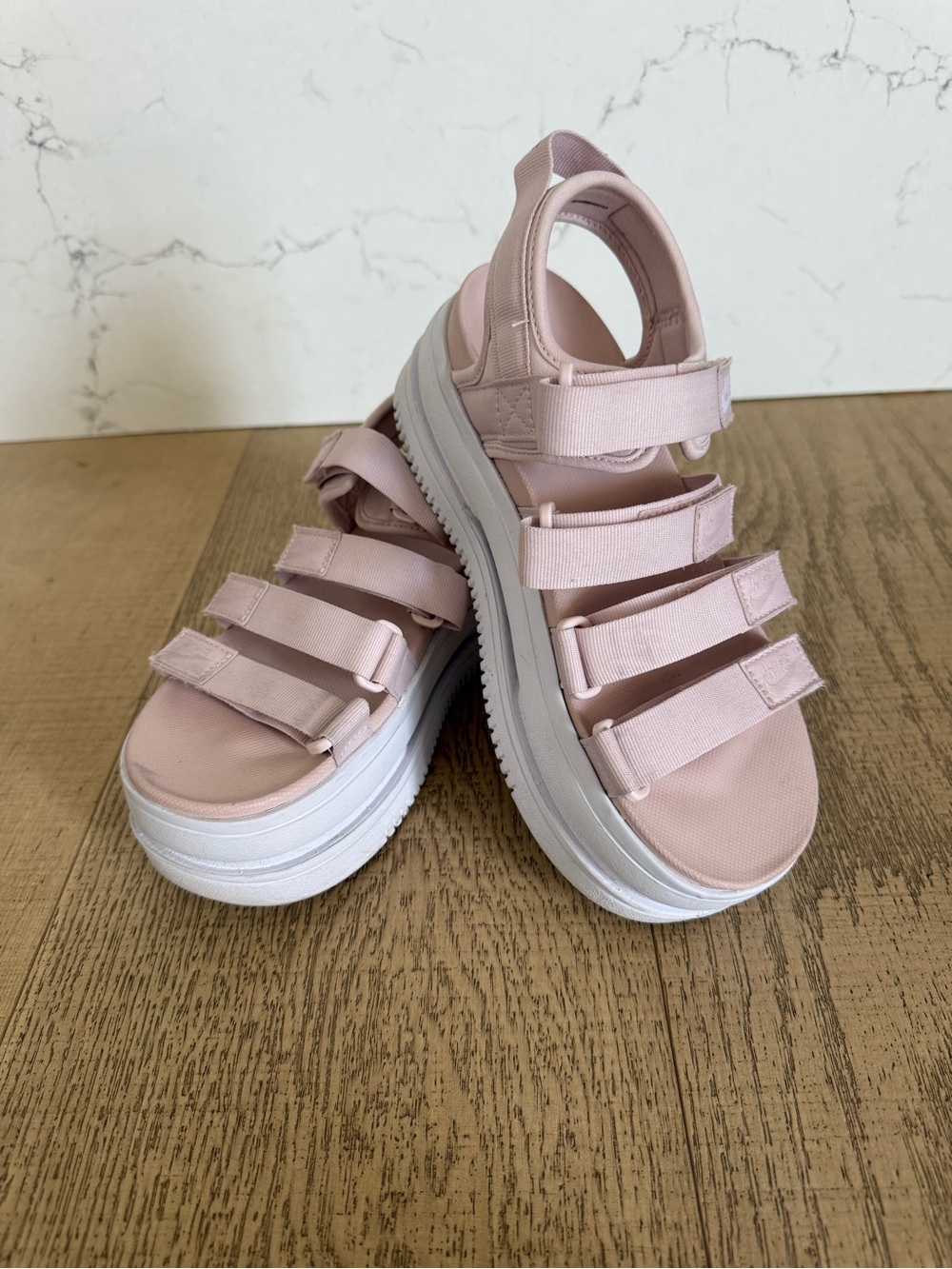 Nike Icon Classic Platform Sandals Pink size 7